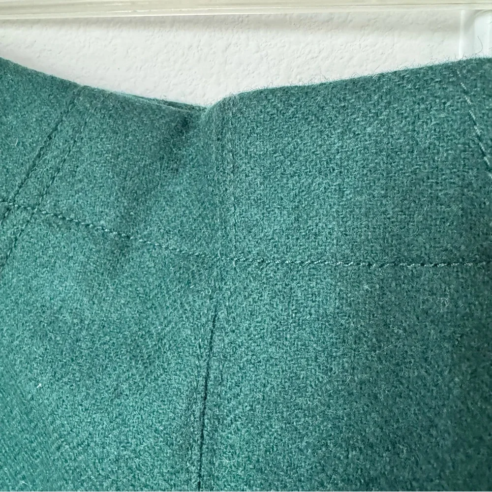 Madewell Assembly A-Line Skirt Size 4 Wool Blend Dark Green Lined Fall Winter - Picture 7 of 16